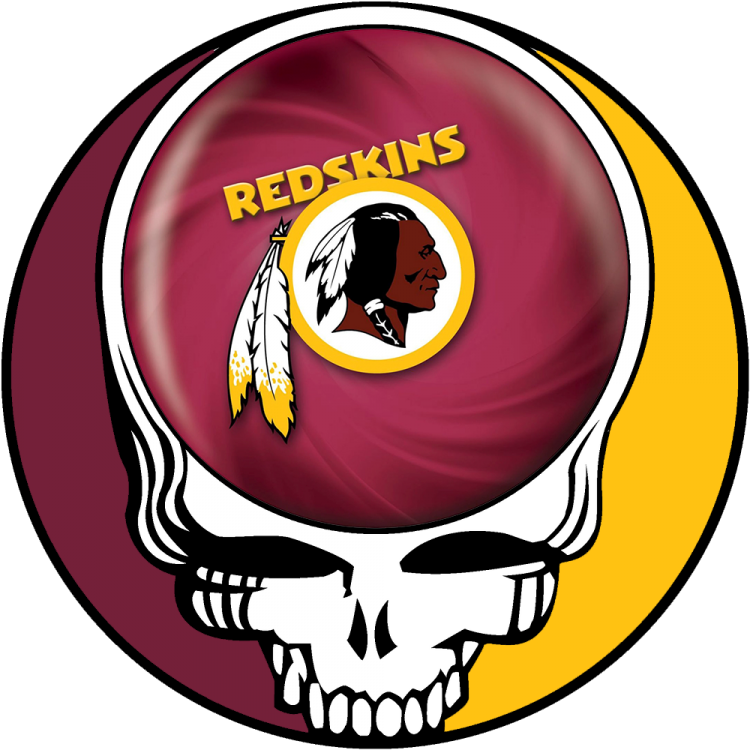 Washington Redskins skull logo iron on transfers